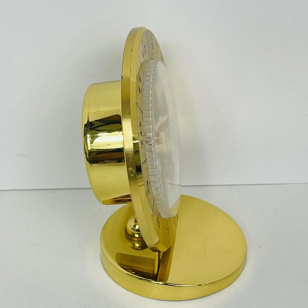 Chass World Time Desk Clock Gold Tone Professional Travel Executive For Parts